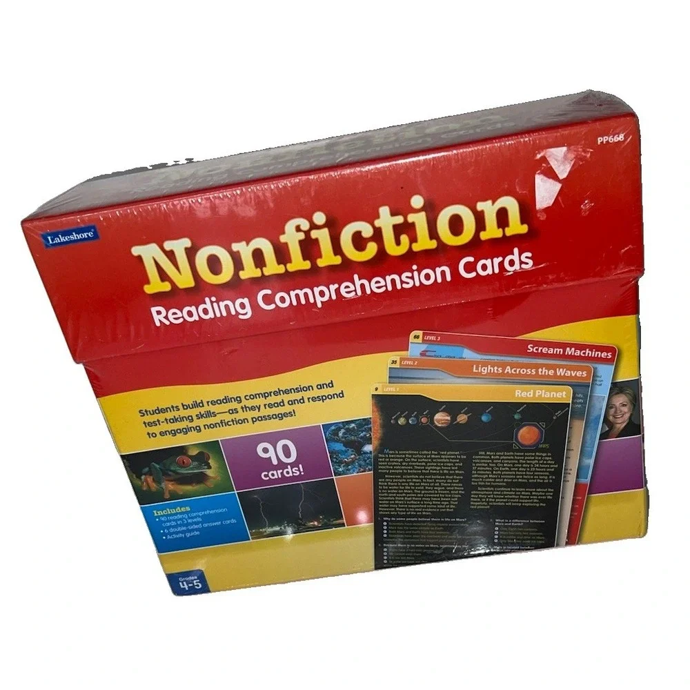 Lakeshore Nonfiction Reading Comprehension Cards Grades 4-5 Homeschool(5/#0)